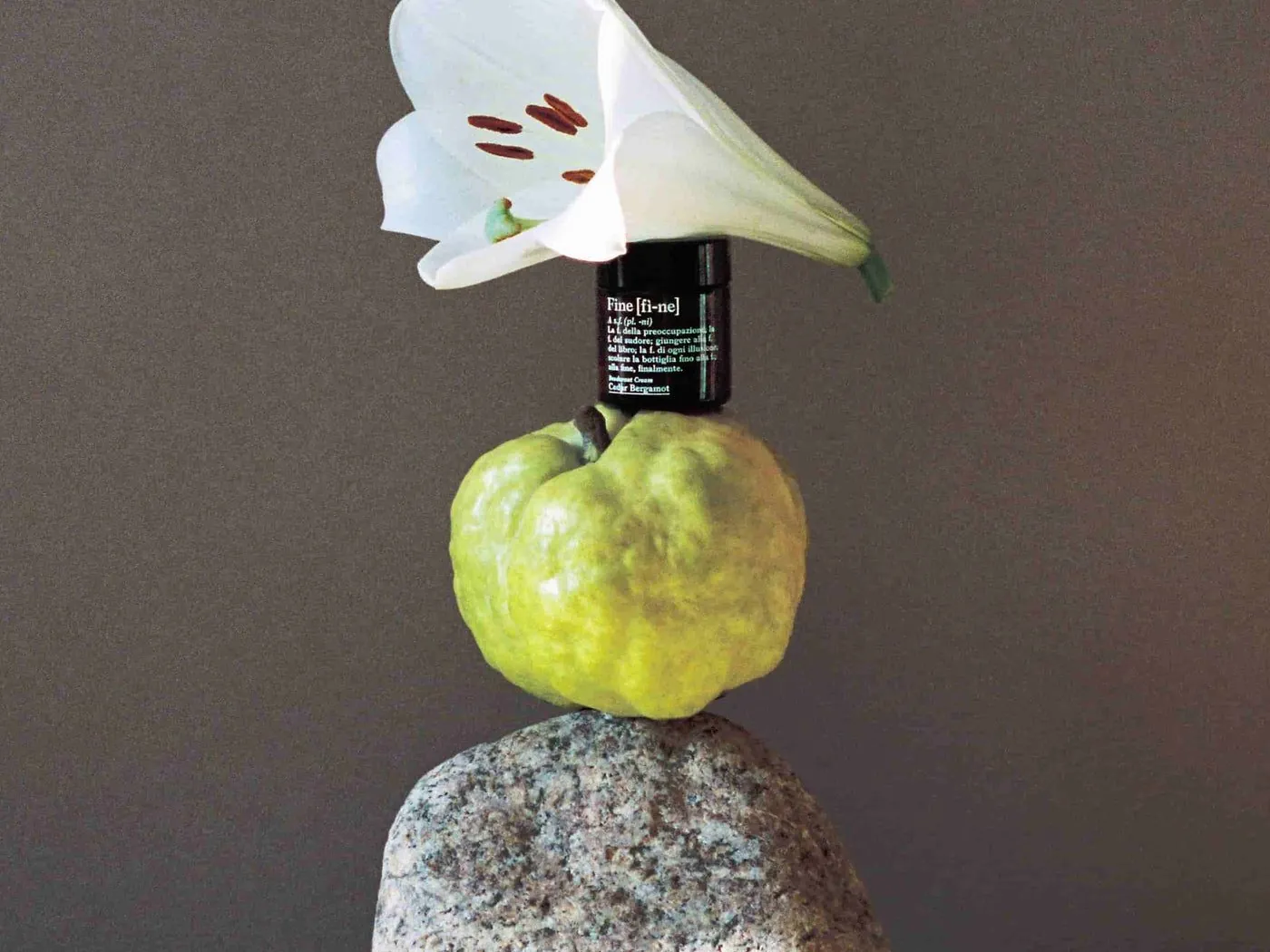 FINE deodorant cream Cedar Bergamot with lily, quince and stone